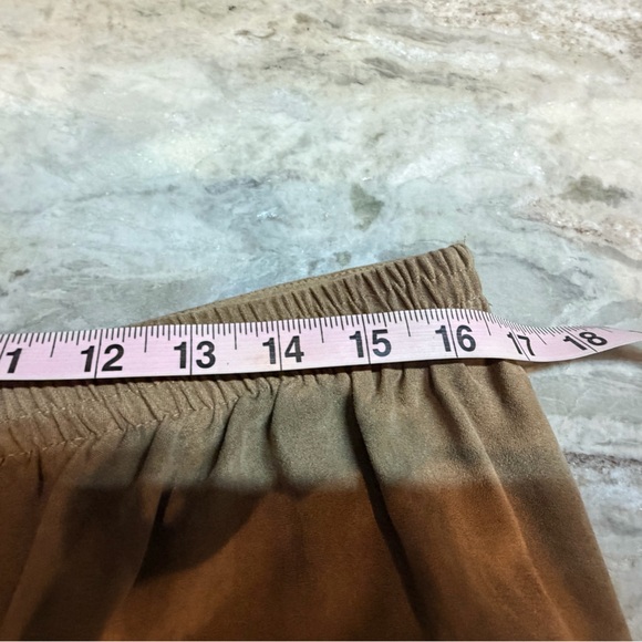 Alfred Dunner Petite 16P Pull On Pants Tan Elastic Waist Wide Leg - Picture 5 of 7